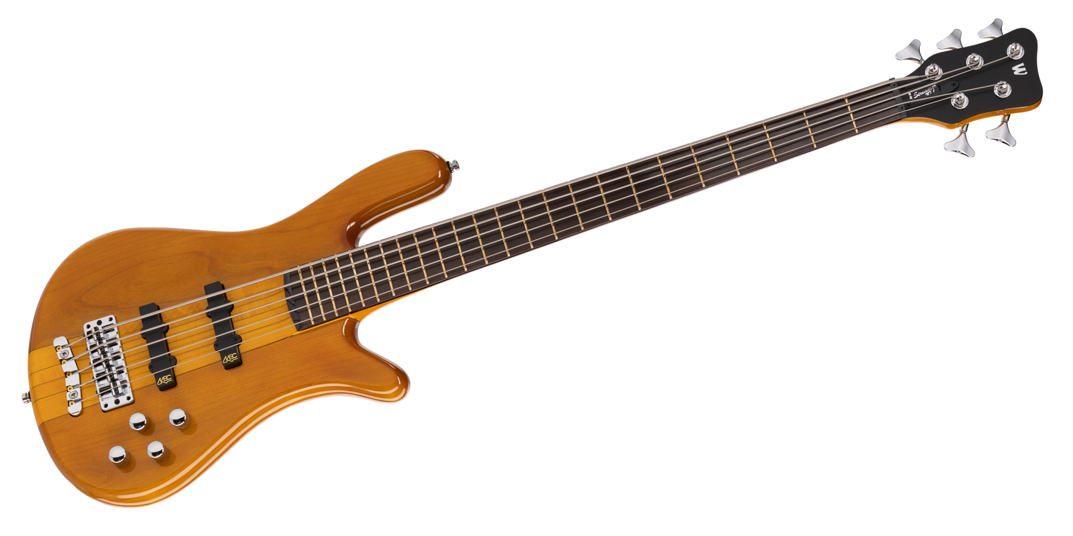RockBass Streamer NT I, 5-String - Honey Violin Transparent High Polish